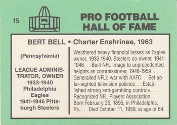 1985-88 Football Immortals #15 Bert Bell Back