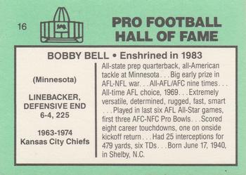 1985-88 Football Immortals #16 Bobby Bell Back