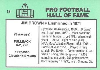 1985-88 Football Immortals #18 Jim Brown Back