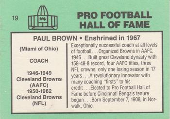 1985-88 Football Immortals #19 Paul Brown Back
