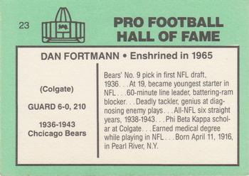 1985-88 Football Immortals #23 Dan Fortmann Back