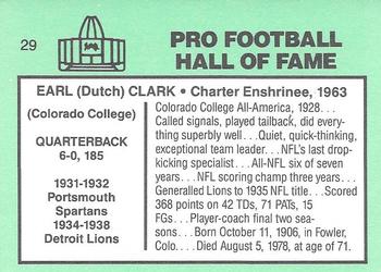 1985-88 Football Immortals #29 Dutch Clark Back