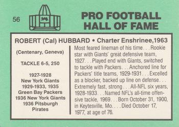 1985-88 Football Immortals #56 Cal Hubbard Back