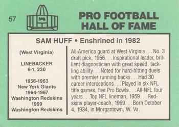 1985-88 Football Immortals #57 Sam Huff Back