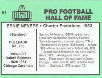1985-88 Football Immortals #91 Ernie Nevers Back
