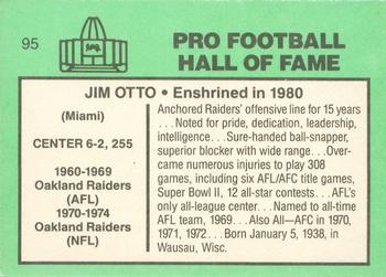 1985-88 Football Immortals #95 Jim Otto Back