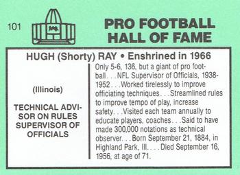 1985-88 Football Immortals #101 Hugh Ray Back