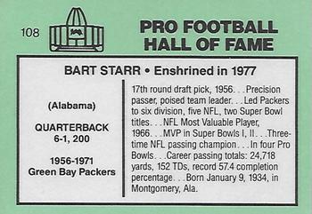 1985-88 Football Immortals #108 Bart Starr Back