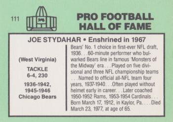 1985-88 Football Immortals #111 Joe Stydahar Back