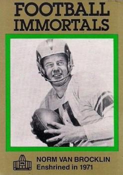1985-88 Football Immortals #121 Norm Van Brocklin Front