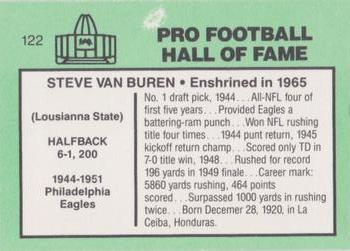1985-88 Football Immortals #122 Steve Van Buren Back
