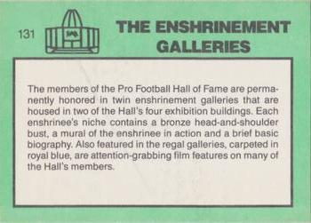 1985-88 Football Immortals #131 The Enshrinement Galleries Back