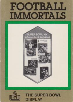 1985-88 Football Immortals #135 The Super Bowl Display Front