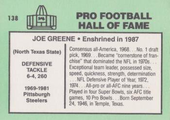 1985-88 Football Immortals #138 Joe Greene Back