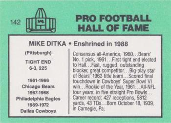 1985-88 Football Immortals #142 Mike Ditka Back