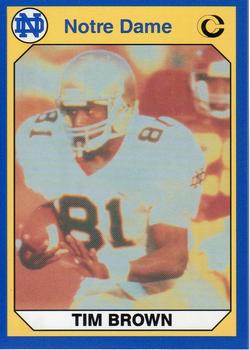 1990 Collegiate Collection Notre Dame #2 Tim Brown Front