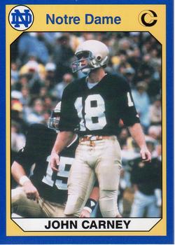 1990 Collegiate Collection Notre Dame #29 John Carney Front