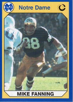 1990 Collegiate Collection Notre Dame #33 Mike Fanning Front