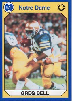 1990 Collegiate Collection Notre Dame #45 Greg Bell Front
