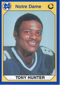 1990 Collegiate Collection Notre Dame #65 Tony Hunter Front