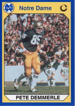 1990 Collegiate Collection Notre Dame #73 Pete Demmerle Front