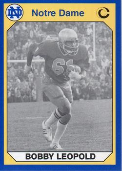 1990 Collegiate Collection Notre Dame #77 Bobby Leopold Front