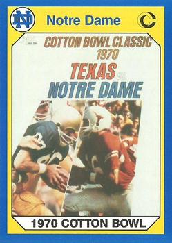 1990 Collegiate Collection Notre Dame #81 1970 Cotton Bowl Front