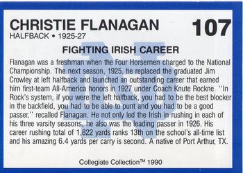 1990 Collegiate Collection Notre Dame #107 Christie Flanagan Back