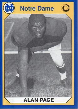1990 Collegiate Collection Notre Dame #125 Alan Page Front