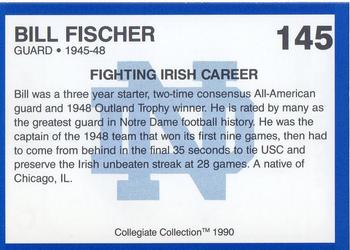 1990 Collegiate Collection Notre Dame #145 Bill Fischer Back