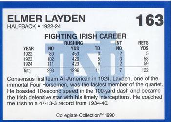 1990 Collegiate Collection Notre Dame #163 Elmer Layden Back