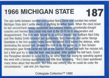 1990 Collegiate Collection Notre Dame #187 1966 Michigan State Back