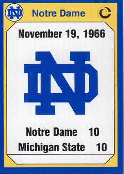 1990 Collegiate Collection Notre Dame #187 1966 Michigan State Front