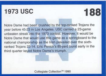 1990 Collegiate Collection Notre Dame #188 1973 USC Back