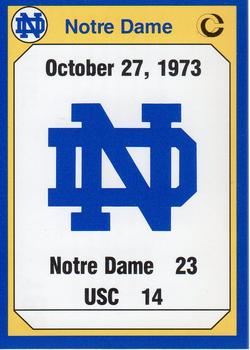 1990 Collegiate Collection Notre Dame #188 1973 USC Front