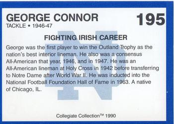 1990 Collegiate Collection Notre Dame #195 George Connor Back