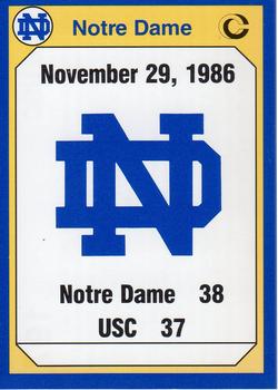 1990 Collegiate Collection Notre Dame #197 1986 USC Front