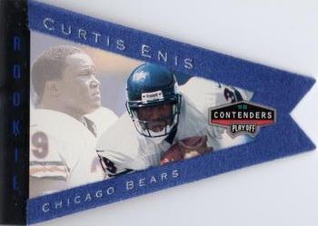 1998 Playoff Contenders - Pennants Blue Felt #14 Curtis Enis Front