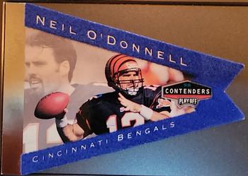 1998 Playoff Contenders - Pennants Blue Felt #16 Neil O'Donnell Front