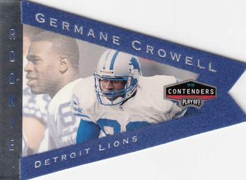 1998 Playoff Contenders - Pennants Blue Felt #33 Germane Crowell Front