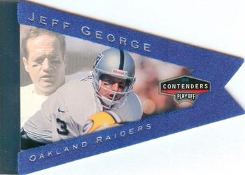 1998 Playoff Contenders - Pennants Blue Felt #68 Jeff George Front