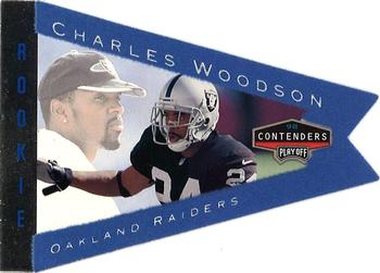 1998 Playoff Contenders - Pennants Blue Felt #71 Charles Woodson Front
