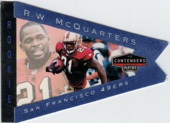 1998 Playoff Contenders - Pennants Blue Felt #82 R.W. McQuarters Front