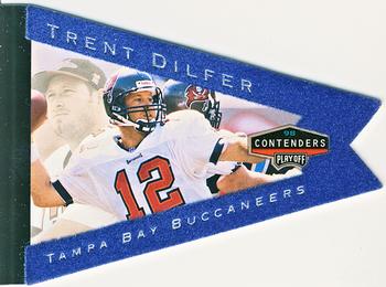 1998 Playoff Contenders - Pennants Blue Felt #93 Trent Dilfer Front