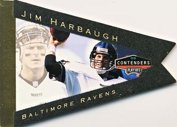 1998 Playoff Contenders - Pennants Gold Foil #7 Jim Harbaugh Front