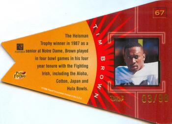 1998 Playoff Contenders - Pennants Gold Foil #67 Tim Brown Back
