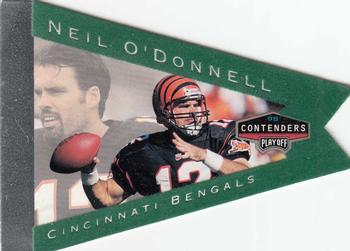 1998 Playoff Contenders - Pennants Green Felt #16 Neil O'Donnell Front