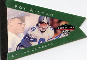 1998 Playoff Contenders - Pennants Green Felt #20 Troy Aikman Front