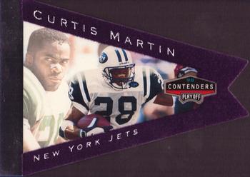 1998 Playoff Contenders - Pennants Purple Felt #65 Curtis Martin Front