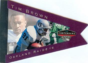 1998 Playoff Contenders - Pennants Purple Felt #67 Tim Brown Front